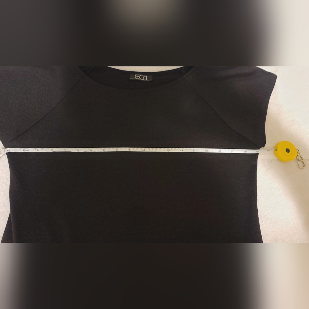 ISCA Black&White Colorblock Wave Graphic Shift Dress Size XL - Picture 7 of 12
